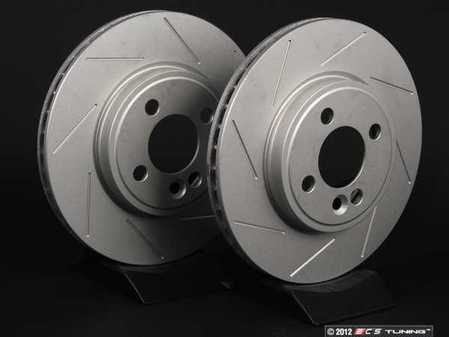 ES#2539062 - 341985SLTGMTLRKT - Front Slotted Brake Rotors - Pair 11.02" (280x22) - (NO LONGER AVAILABLE) - Featuring GEOMET protective coating. - ECS - 
