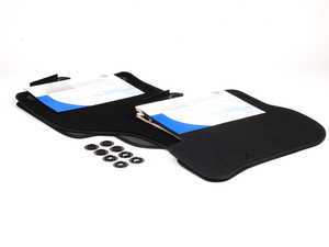 ES#2185223 - 1K1061225EBWGK - Carpeted Floor Mat Set - Black - (NO LONGER AVAILABLE) - Keep your interior showroom fresh with a new set of four black floor mats - Genuine Volkswagen Audi - 