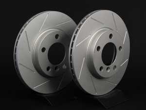 ES#2539244 - 341828SLTGMTLRKT - Front Slotted Brake Rotors - Pair 11.57" (294x22)  - (NO LONGER AVAILABLE) - Featuring GEOMET protective coating. - ECS - 