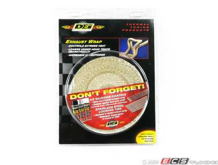 ES#261422 - 010102 - Tan Exhaust Wrap - 2" X 50ft - Increase power by containing exhaust heat - DEI - 
