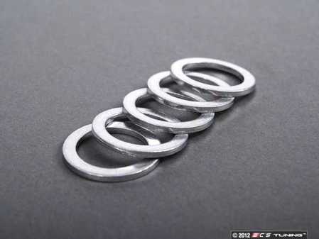 ES#248400 - N138492alu5PACK - Aluminum Drain Plug Washer - Pack Of 5 - Replace with every oil service to prevent leaks. M14x20x1.5 - Elring - Audi Volkswagen