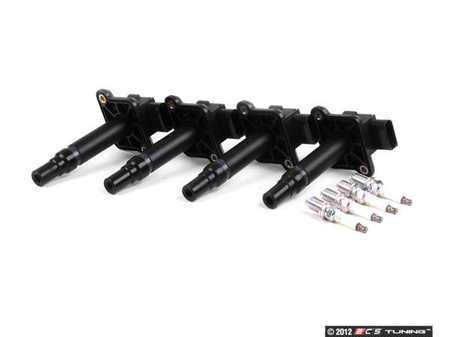 ES#2561327 - 06B905115E2KT -  Ignition Service Kit - Includes four Hella coil packs and four NGK copper core spark plugs. - Assembled By ECS - Audi Volkswagen