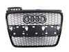 ES#2550691 - 8E0853651AFVMZKT - Complete RS4 Black Optic Grille Kit - (NO LONGER AVAILABLE) - Includes center grille, plate filler and fog light grilles - Genuine Volkswagen Audi - 