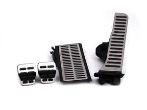 ES#251384 - 1K1064201 - Pedal Caps - Manual Transmission - (NO LONGER AVAILABLE) - Four piece aluminum pedal set to personalize your interior, includes matching dead pedal - Genuine Volkswagen Audi - 