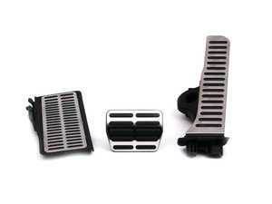 ES#251386 - 1K1064206 - Pedal Caps - Automatic Transmission - Three piece aluminum pedal set to personalize your interior, includes matching dead pedal - Genuine Volkswagen Audi - Volkswagen