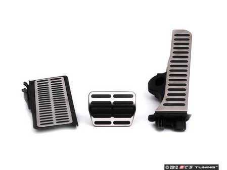 ES#251386 - 1K1064206 - Pedal Caps - Automatic Transmission - Three piece aluminum pedal set to personalize your interior, includes matching dead pedal - Genuine Volkswagen Audi - Volkswagen