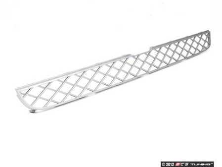 ES#74731 - 51117168633 - Front Bumper Grille - Upper Center - Matte Aluminum. Covers the upper center opening in the front bumper - Genuine BMW - BMW