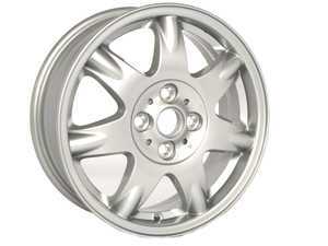 ES#64919 - 36116768972 - R96 Delta Spoke Wheel 15" (4x100) Silver - Priced Each - 15 X 5.5 ET:45 - Genuine MINI - MINI