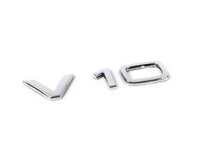 ES#383836 - 4E0853601A2ZZ - "V10" Chrome Badge - Show the world that you have a V10 with this new logo - Genuine Volkswagen Audi - Audi