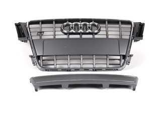 ES#2207876 - 8T0853651F1RR - S5 Grille Kit - Platinum Grey - Includes the grille, emblems, & front plate filler - Genuine Volkswagen Audi - Audi