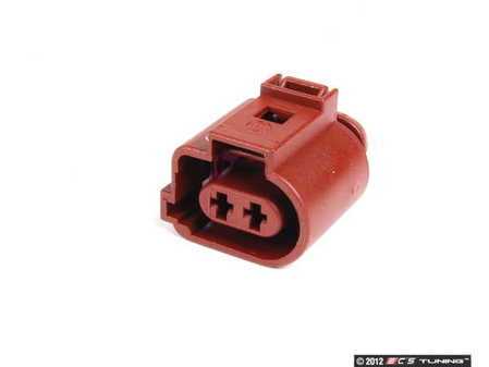 ES#340296 - 3B0973722A - Connector Housing - 2 Pin - Brown 2 pin connector housing used in various area on your European vehicle - Genuine Volkswagen Audi - Audi