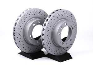 ES#2538398 - 99335104301K - Front Brake Rotors - Pair 12" (304mm) - Directional front axle fitment - Both left and right - Zimmermann - Porsche