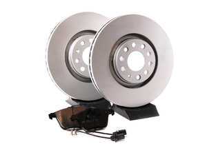 ES#2562094 - 8E0615301ADKT - Front Brake Service Kit - Featuring Zimmermann rotors and ECS DD23 "Daily Driver" ceramic pads. - Assembled By ECS - Audi