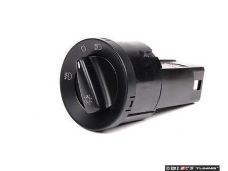 ES#300238 - 1C0941531C20H - Standard Headlight Switch - Black - Controls headlights and front fog lights - Genuine Volkswagen Audi - Volkswagen