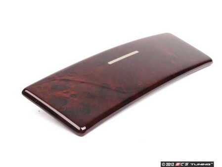 ES#87331 - 51168253127 - Rear Cup Holder Cover - Dark Poplar Wood - Genuine BMW - BMW