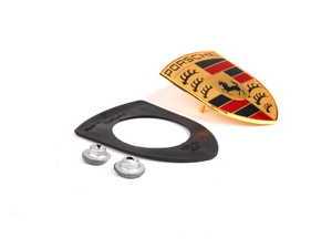 ES#2568968 - 99755921102KT - Full Color Hood Crest Kit - Complete installation kit with new-style crest - Genuine Porsche - Porsche