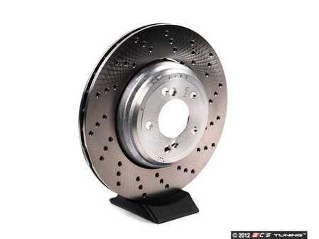 ES#60317 - 34212283388 - Brake Rotor - Right Rear - Cross drilled 350x24 - Genuine BMW - BMW