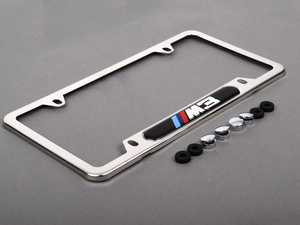 ES#11483 - 82120010401 - "///M3" License Plate Frame - Polished - (NO LONGER AVAILABLE) - Stainless polished ///M3 plate frame with hardware - Genuine BMW - 