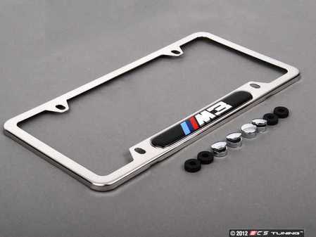 ES#11483 - 82120010401 - "///M3" License Plate Frame - Polished - (NO LONGER AVAILABLE) - Stainless polished ///M3 plate frame with hardware - Genuine BMW - 