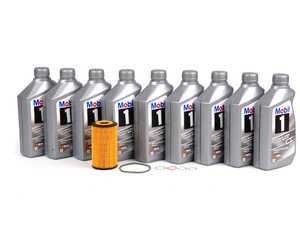 ES#2561430 - 99610722553KT5 - Genuine Oil Service Kit (0w-40) - Includes Genuine filter and Genuine Mobil 1 A40 Spec Oil - Assembled By ECS - Porsche