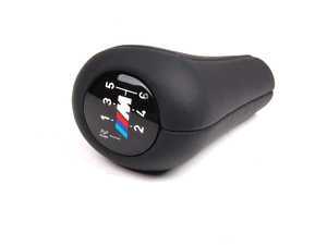 ES#47396 - 25117896884 - M Shift Knob - 6 Speed - Black leather shift knob - Genuine BMW - BMW