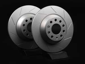 ES#2535719 - 4F0601ESLTLRKT - Rear Slotted Brake Rotors - Pair (302x12) - (NO LONGER AVAILABLE) - Featuring GEOMET protective coating. - ECS - Audi