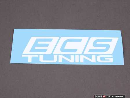 ES#3687 - ECS2X4WSWHITE - White ECS Tuning Window Sticker - Priced Each - 2"x4" window sticker - Show some love for your favorite tuning company - ECS - Audi BMW Volkswagen Mercedes Benz MINI Porsche