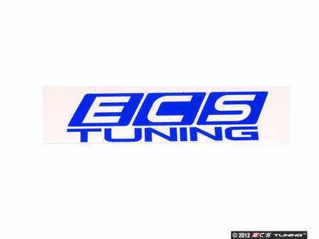 ES#3666 - ECS2X4WSBLU - Blue ECS Tuning Window Sticker - Priced Each - 2"x4" window sticker - Show some love for your favorite tuning company - ECS - Audi BMW Volkswagen Mercedes Benz MINI Porsche