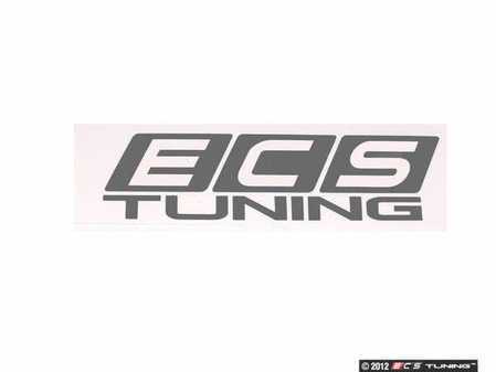 ES#3668 - ECS2X4WSSILVER - Silver Metallic ECS Tuning Window Sticker - Priced Each - 2"x4" window sticker - Show some love for your favorite tuning company - ECS - Audi BMW Volkswagen Mercedes Benz MINI Porsche