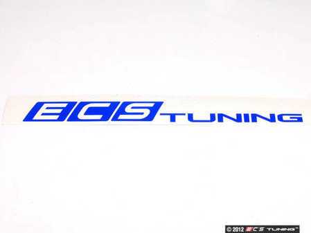 ES#5905 - ECS1X8WSBLU - Blue ECS Tuning Window Sticker - Priced Each - 1"x8" window sticker - Show some love for your favorite tuning company - ECS - Audi BMW Volkswagen Mercedes Benz MINI Porsche