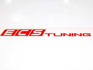ES#4703 - ECS1X8WSRED - Red ECS Tuning Window Sticker - Priced Each - 1"x8" window sticker - Show some love for your favorite tuning company - ECS - Audi BMW Volkswagen Mercedes Benz MINI Porsche