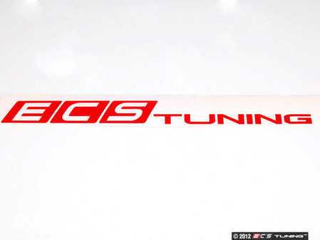 ES#4703 - ECS1X8WSRED - Red ECS Tuning Window Sticker - Priced Each - 1"x8" window sticker - Show some love for your favorite tuning company - ECS - Audi BMW Volkswagen Mercedes Benz MINI Porsche