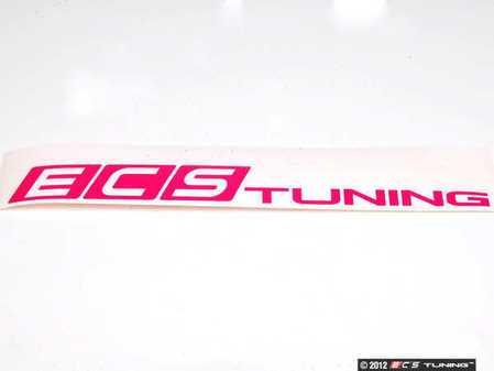 ES#2209059 - ECS1X8WSPNK - Pink ECS Tuning Window Sticker - Priced Each - 1"x8" window sticker - Show some love for your favorite tuning company - ECS - Audi BMW Volkswagen Mercedes Benz MINI Porsche