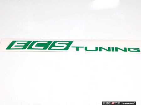 ES#2189117 - ECS1X8WSGRN - Green ECS Tuning Window Sticker - Priced Each - 1"x8" window sticker - Show some love for your favorite tuning company - ECS - Audi BMW Volkswagen Mercedes Benz MINI Porsche