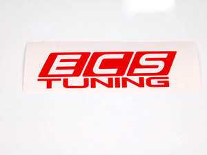 ES#3669 - ECS2X4WSRED - Red ECS Tuning Window Sticker - Priced Each - 2"x4" window sticker - Show some love for your favorite tuning company - ECS - Audi BMW Volkswagen Mercedes Benz MINI Porsche