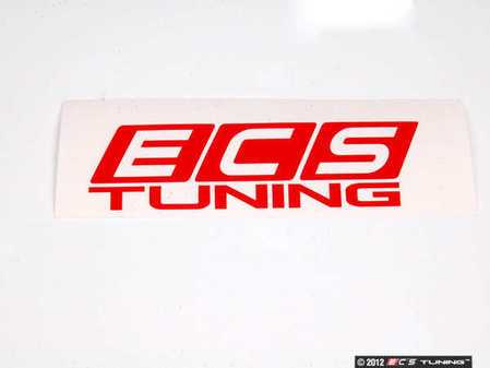 ES#3669 - ECS2X4WSRED - Red ECS Tuning Window Sticker - Priced Each - 2"x4" window sticker - Show some love for your favorite tuning company - ECS - Audi BMW Volkswagen Mercedes Benz MINI Porsche