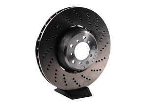 ES#2215239 - 34112282806 - E60 Brake Rotor - Right (374x36) - Brake rotor replacement - Cross drilled - Zimmermann - BMW