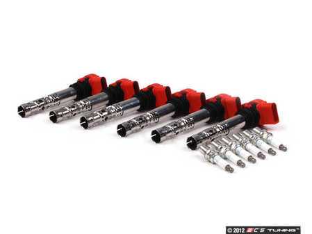 ES#2532258 - 06C905115LKT3 - Ignition Service Kit - Includes six Meyle coil packs and six NGK spark plugs - Assembled By ECS - Audi