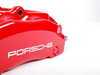 ES#1171 - MK4S2BBK-RXS - ECS Big Brake Kit - Stage 2 - Cross Drilled & Slotted Rotors (312x25) - (NO LONGER AVAILABLE) - Four piston Red Porsche Boxster caliper, caliper carrier, pads, sensors, exact-fit stainless steel lines, and hardware - ECS - 