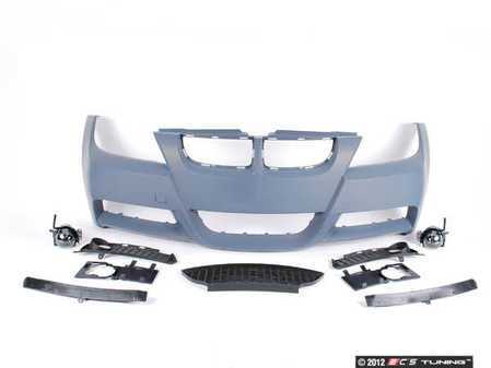 ES#514307 - E90MTECH-FRONT - M-Sport Front Bumper Assembly - Complete front bumper cover, primed ready for painting - Genuine BMW - BMW