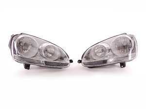 ES#1848613 - 1KD998005/006CHR - European Halogen Headlight Set - (NO LONGER AVAILABLE) - E-Code Eurospec Chrome Headlight Set. - ZiZa - 
