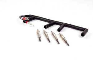ES#2568605 - 028971766ALHOEKT - Bosch Glow Plug And Genuine Harness - Service Kit - Everything you need to get rid of the glow plug light in your dash. - Assembled By ECS - Volkswagen
