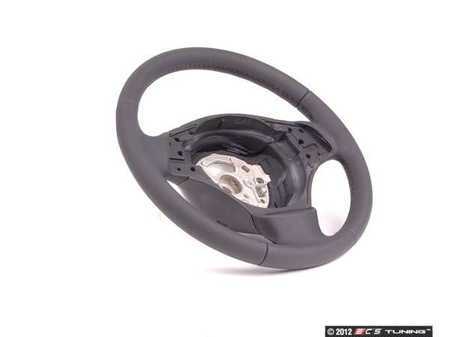 ES#2177703 - 32306795568 - Leather Steering Wheel - Without paddle cutouts or multifunction controls - Genuine BMW - BMW