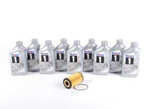 ES#2561492 - 99610722553KT7 - Genuine Oil Service Kit (0w-40) - Includes Genuine filter and Genuine Mobil 1 A40 Spec Oil - Assembled By ECS - Porsche