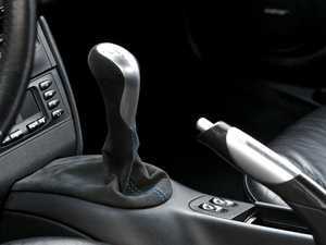 ES#1486143 - 99642407592 - GT3 RS Shift Knob With Boot - Charcoal - Alcantara shift knob and boot with decorative blue stitching - Genuine Porsche - Porsche