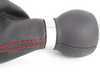 ES#2561590 - 3591GKSL11919-2 - Shift Knob With Boot - Black With Red Stitching - 5 Speed pattern knob, boot, and plastic base - Bremmen Parts - Volkswagen