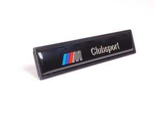 ES#77793 - 51132495560 - Clubsport Trim Badge - Taken from the Euro only clubsport package - Genuine European BMW - 