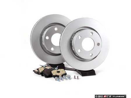 ES#2562301 - 4B3615601KT1 - Rear Brake Service Kit - Featuring Meyle rotors and ECS DD23 Daily Driver pads - Assembled By ECS - Audi