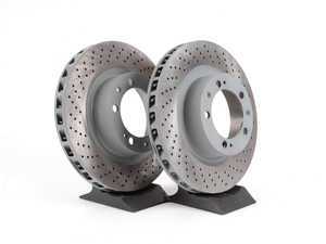 ES#2549933 - 96535104300KT1 - Coated Front Brake Rotors - Pair 12.67" (322mm) - Front axle fitment - Both left and right - Sebro - Porsche