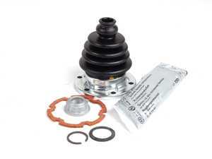 ES#2133 - 1J0498201 - Front Inner CV Boot Kit - Left - Complete boot kit, including grease and hardware for standard style axle shafts. - Genuine Volkswagen Audi - Volkswagen